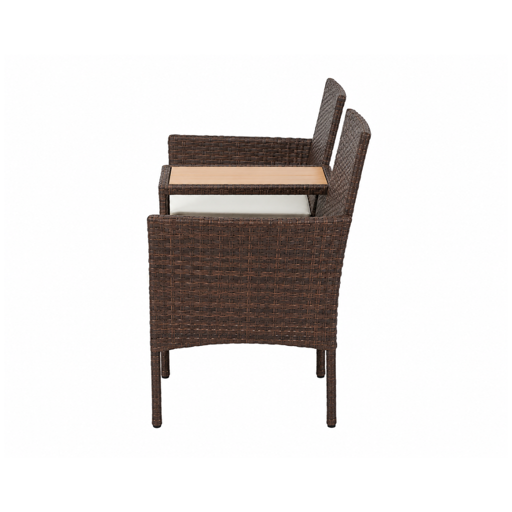 2-Seater Outdoor Loveseat with Centre Table