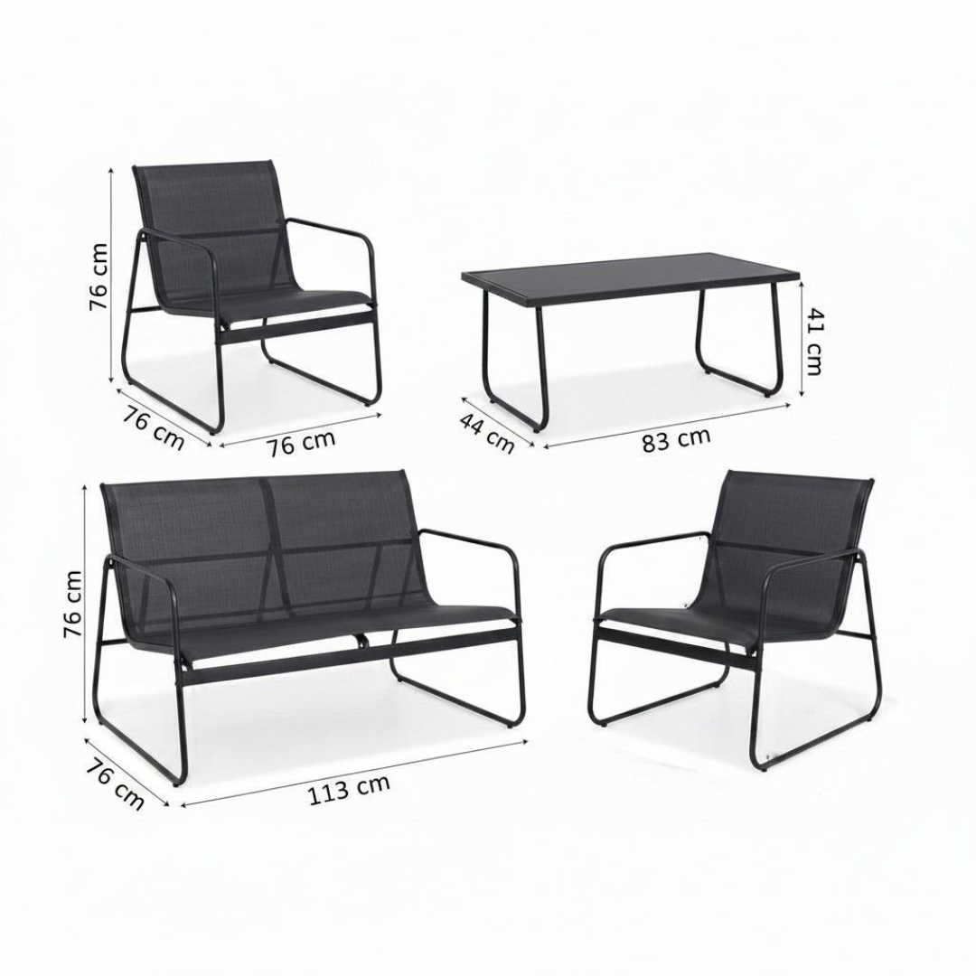 Shayd - 4 Piece Staley Outdoor Patio Set