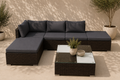 Nova 5-Seater Modular Patio Lounge Set with Coffee Table  Charcoal